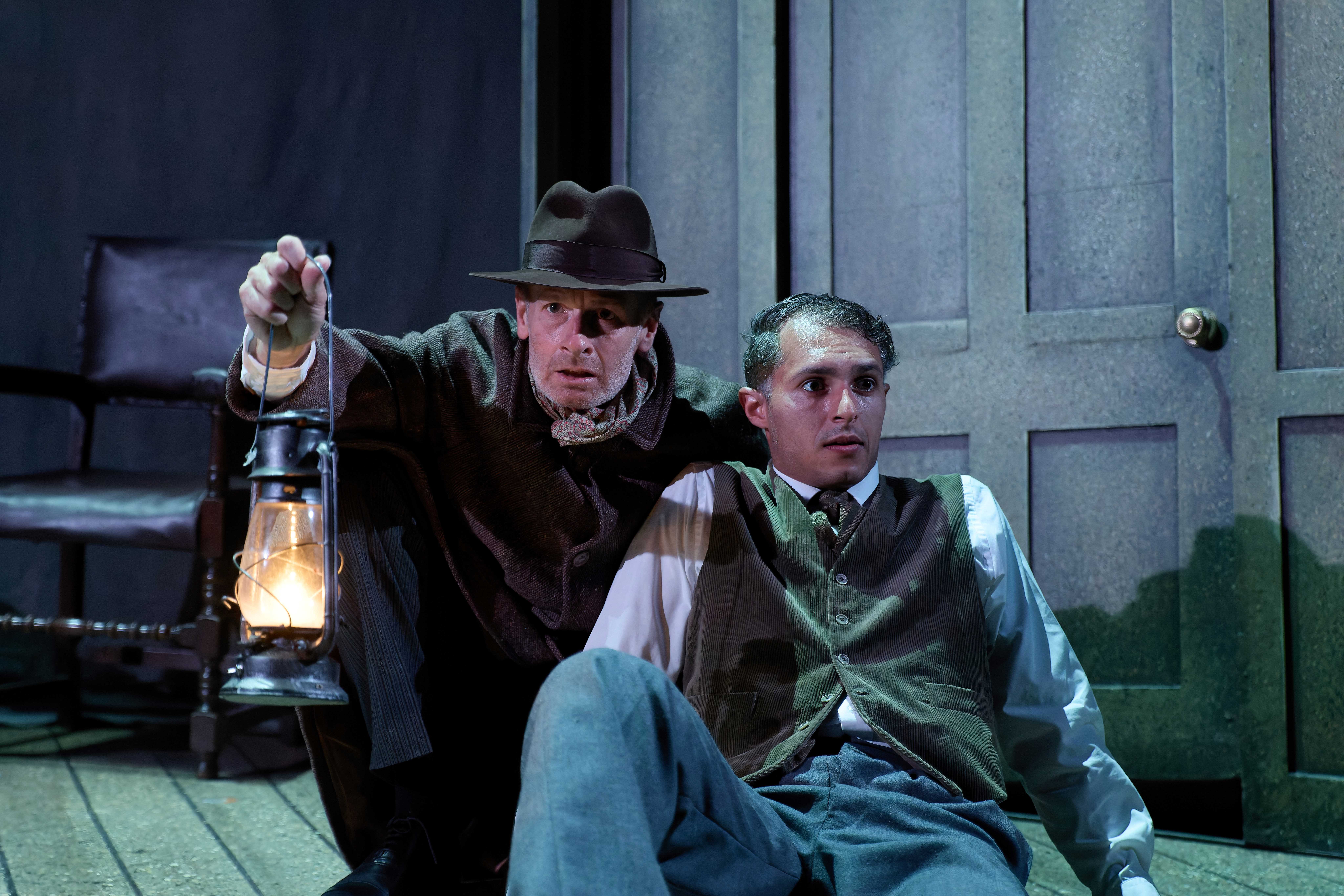 THE WOMAN IN BLACK. John Mackay (Arthur Kipps) And Daniel Burke (The Actor). Photo By Mark Douet (1)