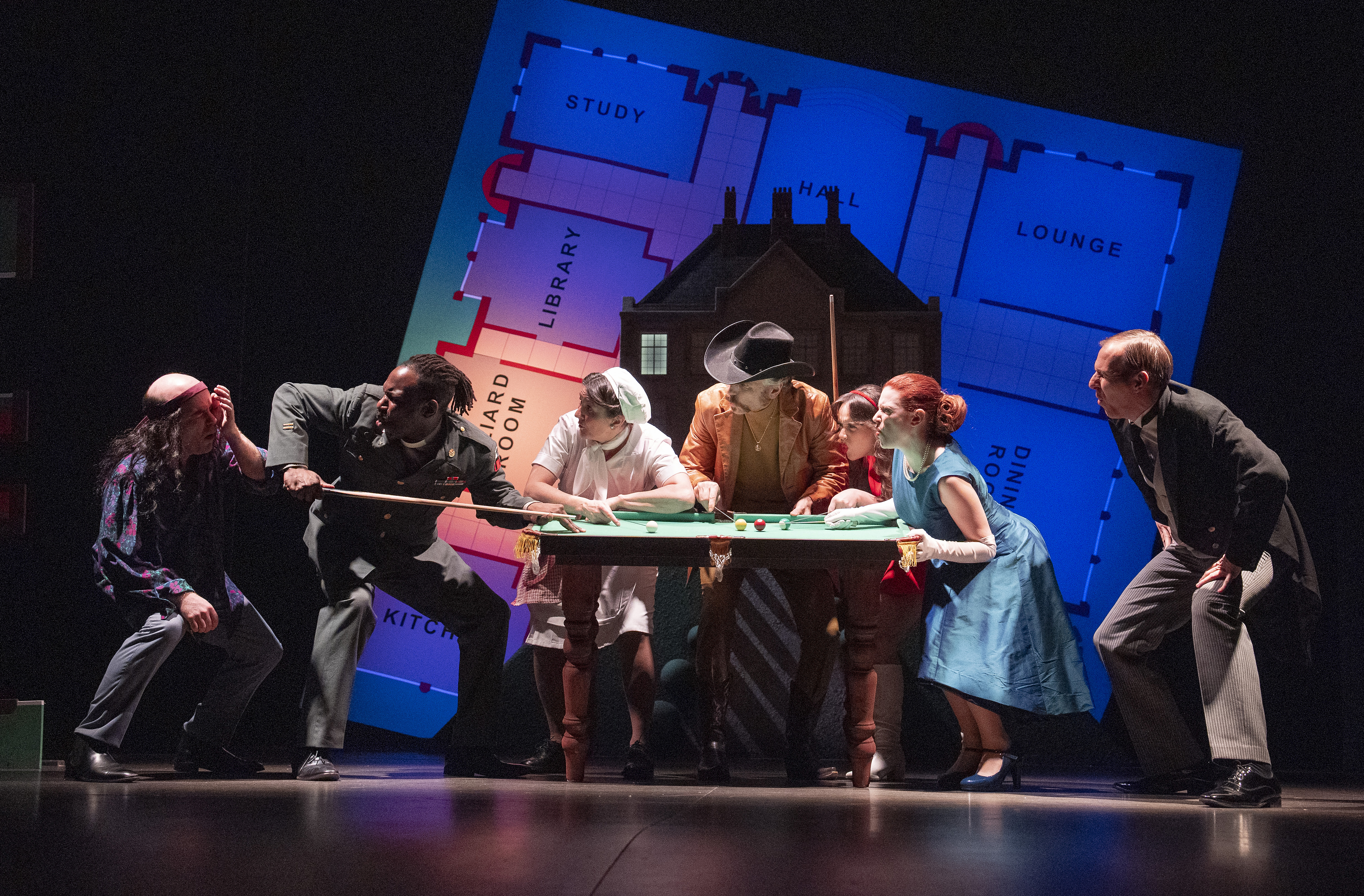 3. L R Edward Howells, Gabriel Paul, Dawn Buckland, Jason Durr, Ellie Leach, Hannah Boyce & Jack Bennett. Credit Alastair Muir