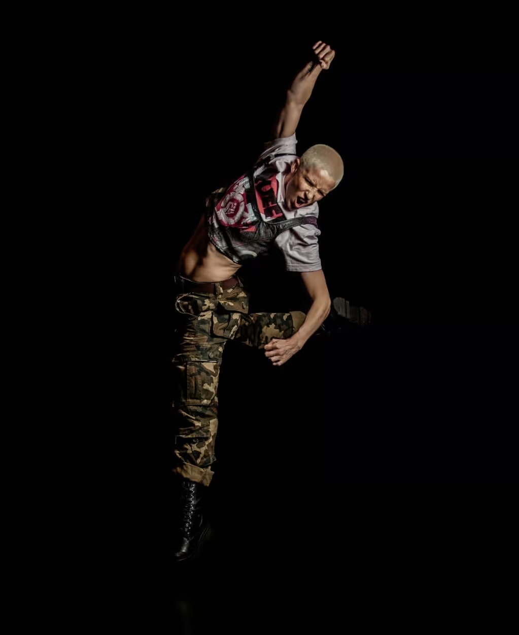 11.DETENTION Jemima Solo Protest Jump. Credit Joe Armitage 1023X1251 (1)