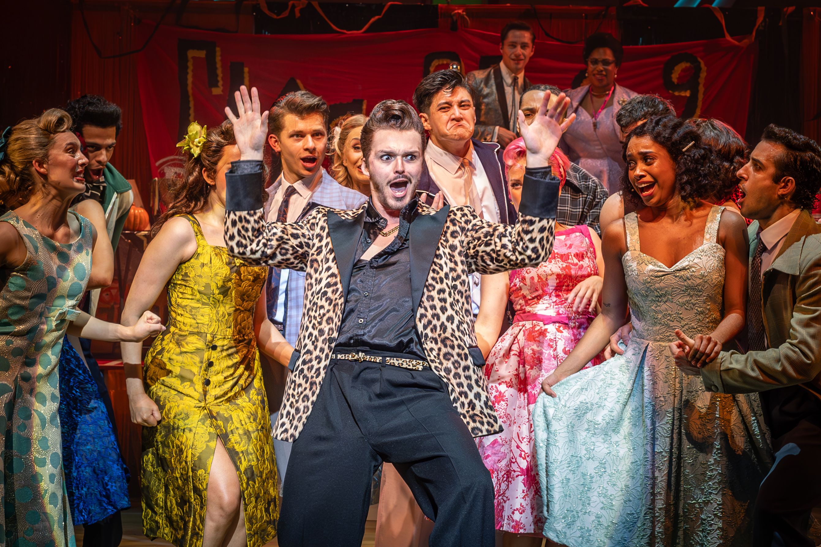 Joe Gash & Cast Of GREASE UK & Ireland Tour. Credit Marc Brenner