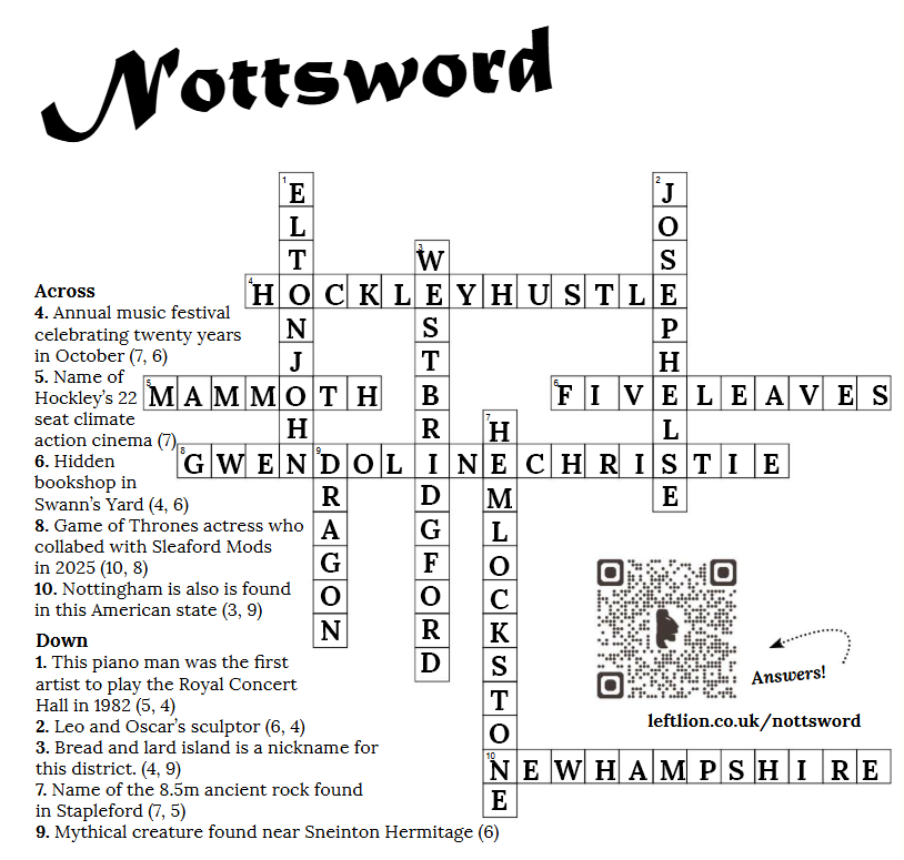 Nottsword ANSWERS