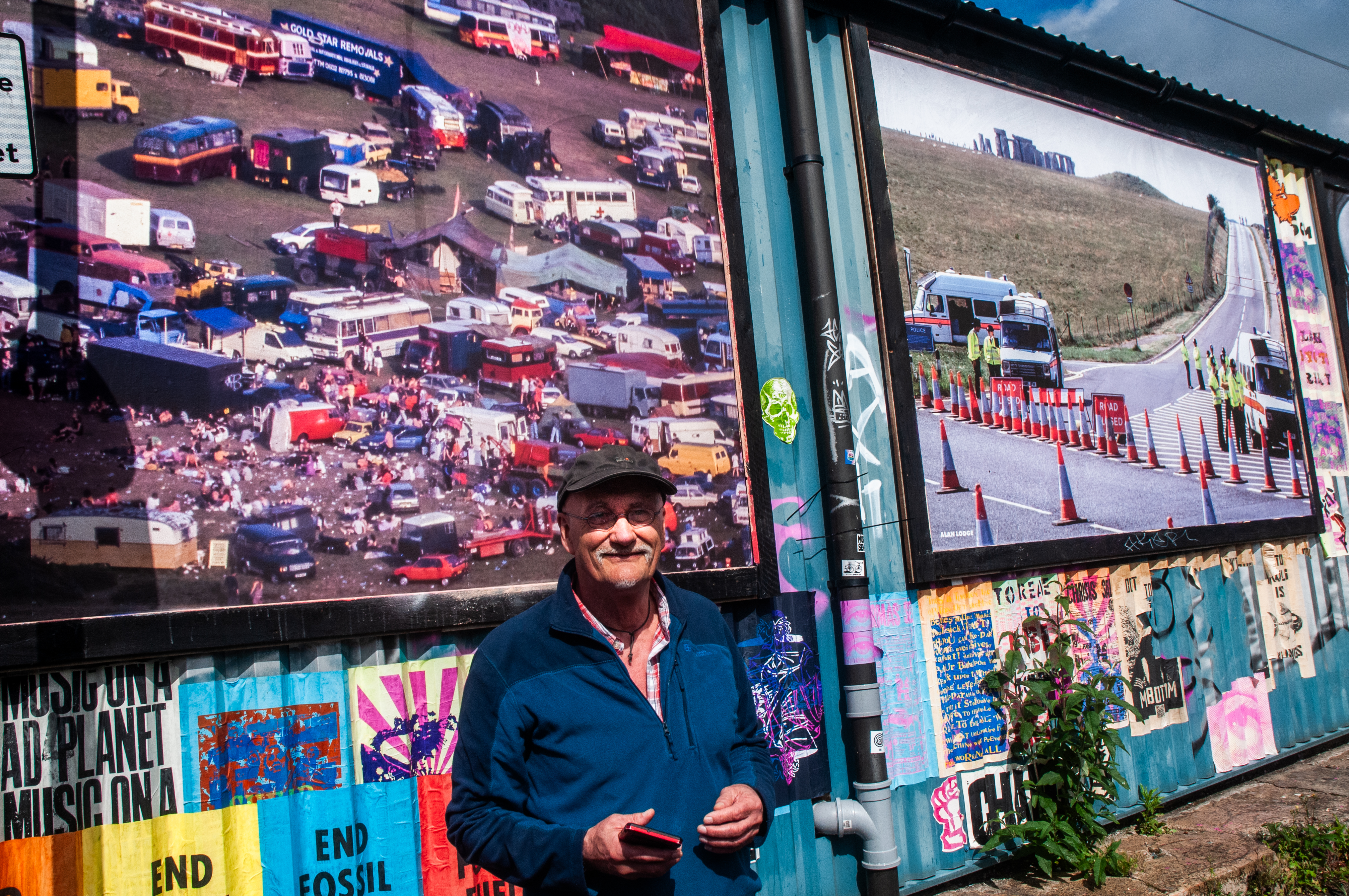 Portrait Of Alan Lodge In Front Of His Work On Billboards, Bristol. May 2022 (1)