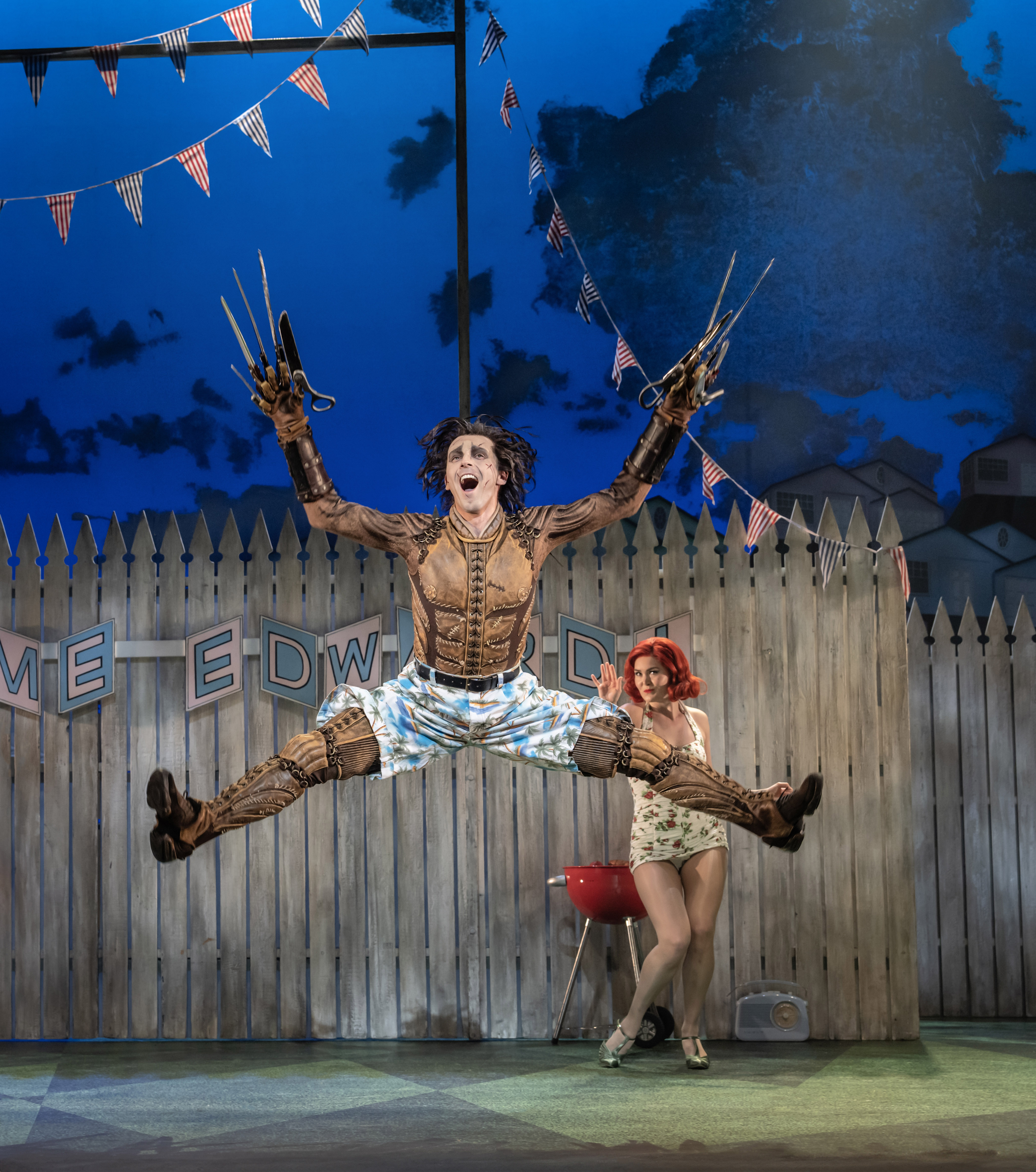 Liam Mower (Edward) And Stephanie Billers (Joyce Monroe) In EDWARD SCISSORHANDS. Devised, Directed And Choreographed By Matthew Bourne. Photo By Johan Persson